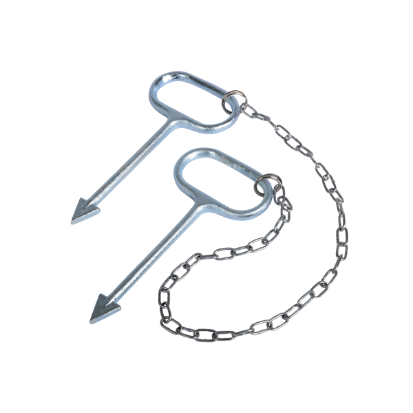 Schachthaken mit Kette