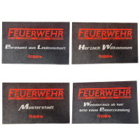 Gummimatten mit Kennzeichnung